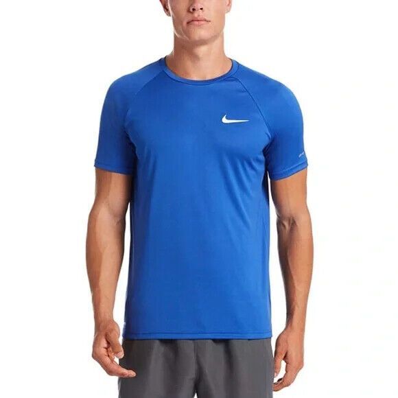 NWT NIKE MEN'S HYDROGUARD‎ Swim T-Shirt Royal Blue - Picture 4 of 4
